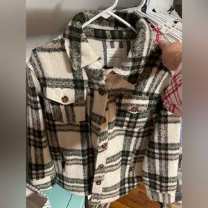 Avec Les Filles flannel coat